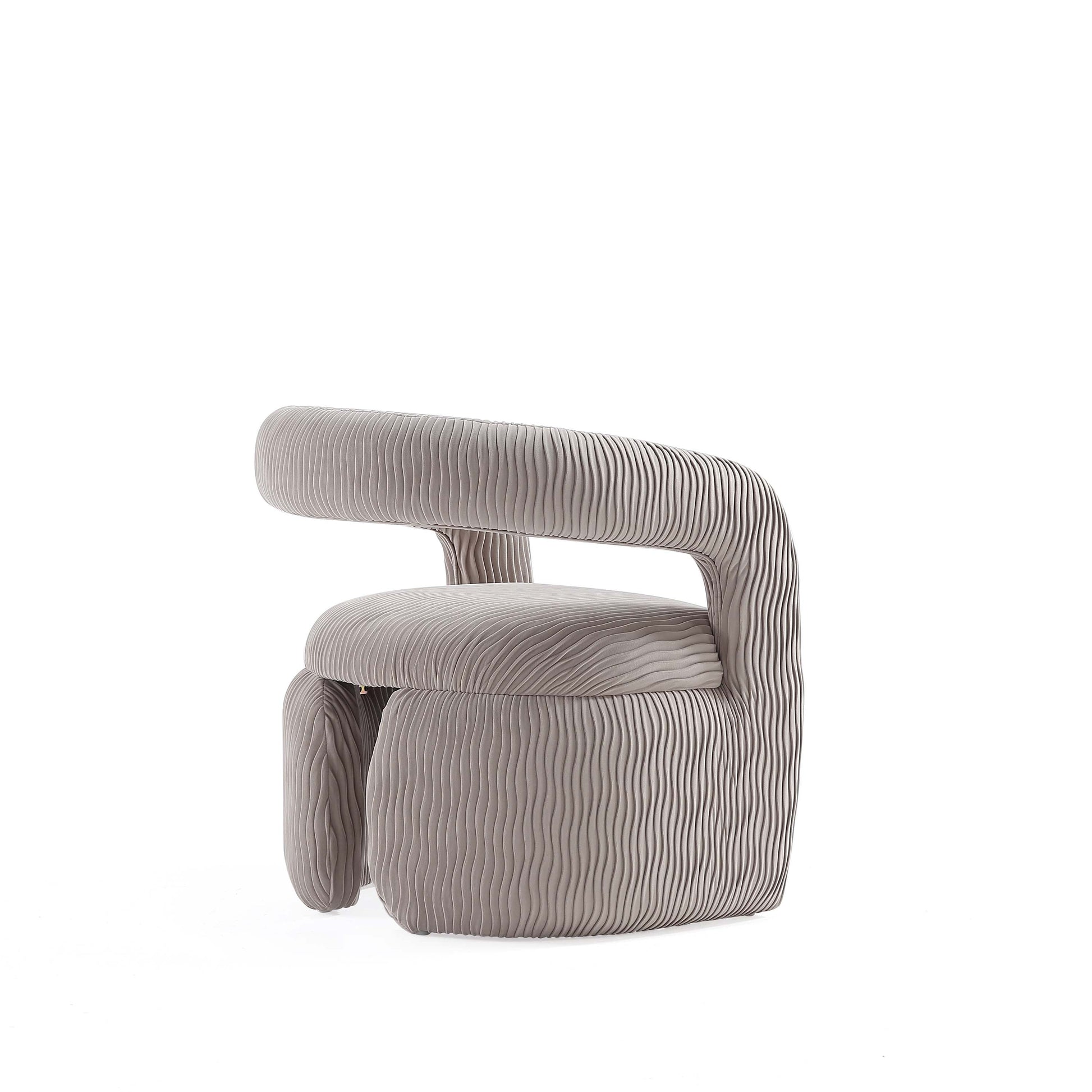 Manhattan Comfort Gray Modern Corvette Velvet Dining Chair