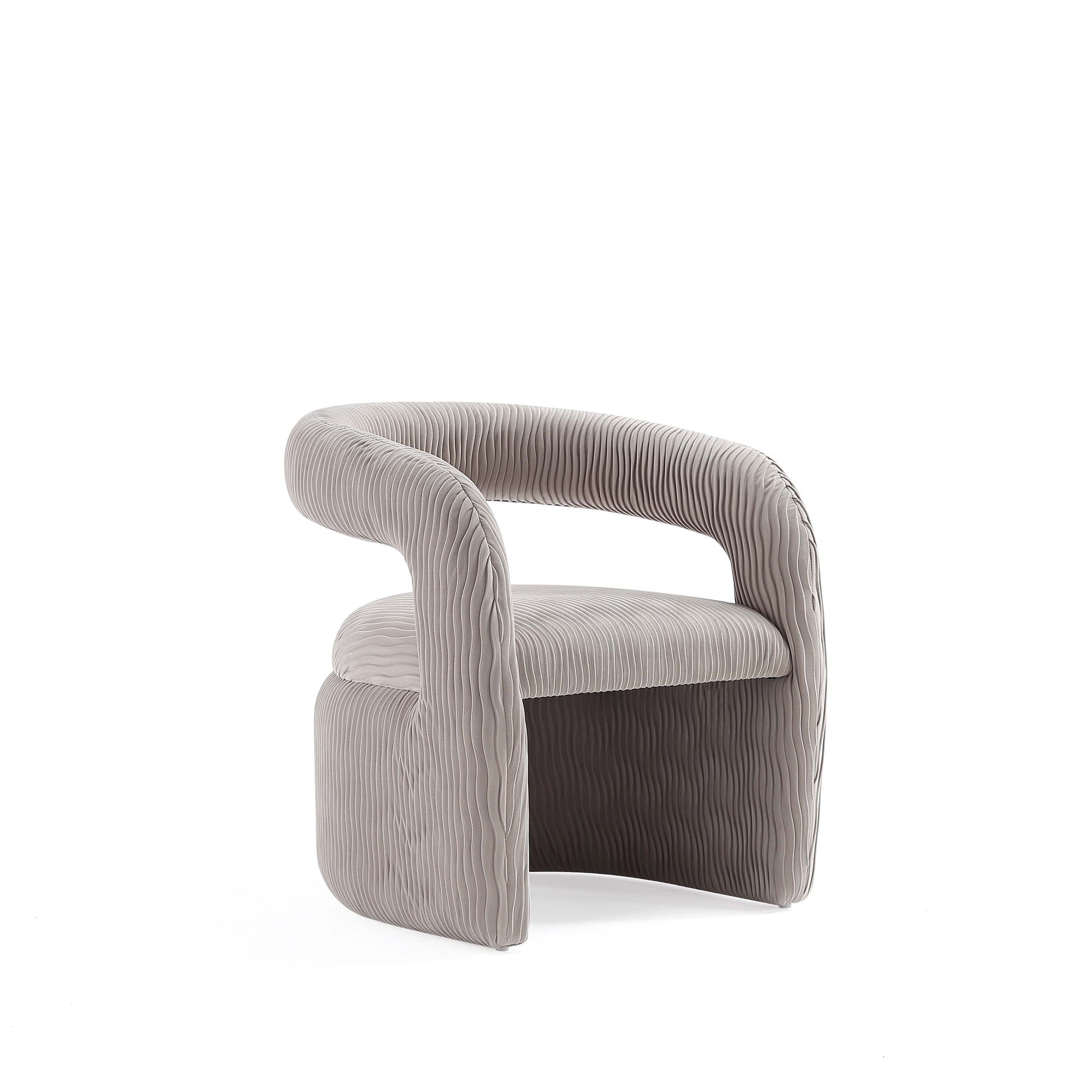 Manhattan Comfort Gray Modern Corvette Velvet Dining Chair In A Set Of 2