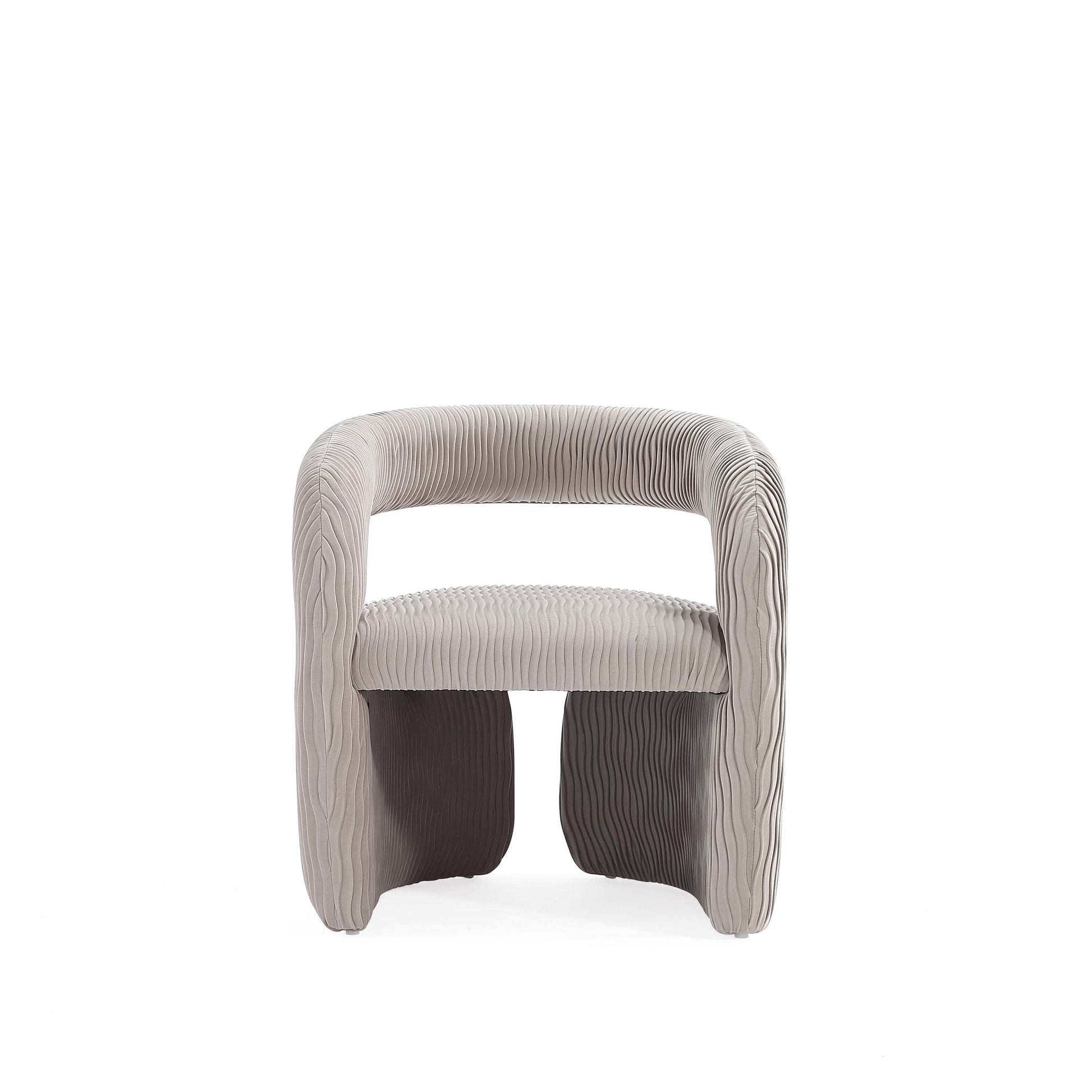 Manhattan Comfort Gray Modern Corvette Velvet Dining Chair In A Set Of 2