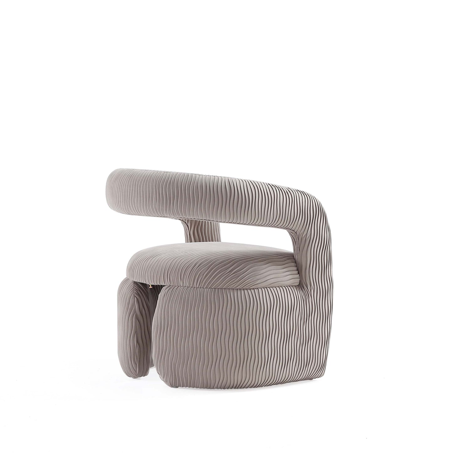 Manhattan Comfort Gray Modern Corvette Velvet Dining Chair In A Set Of 2