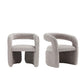 Manhattan Comfort Gray Modern Corvette Velvet Dining Chair In A Set Of 2