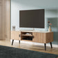 Manhattan Comfort Haley 56" Natural And Nude Mid-Century Modern TV Stand