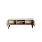 Manhattan Comfort Haley 56" Natural And Nude Mid-Century Modern TV Stand