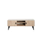 Manhattan Comfort Haley 56" Natural And Nude Mid-Century Modern TV Stand
