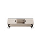 Manhattan Comfort Haley 56" White And Black Marble Mid-Century Modern TV Stand