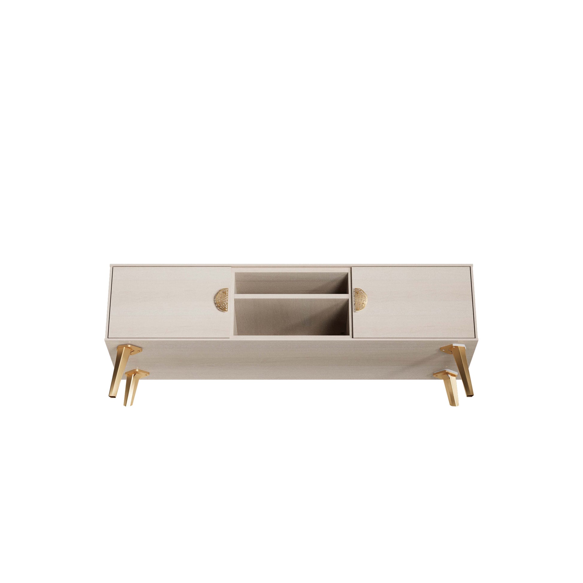 Manhattan Comfort Haley 56" White Mid-Century Modern TV Stand