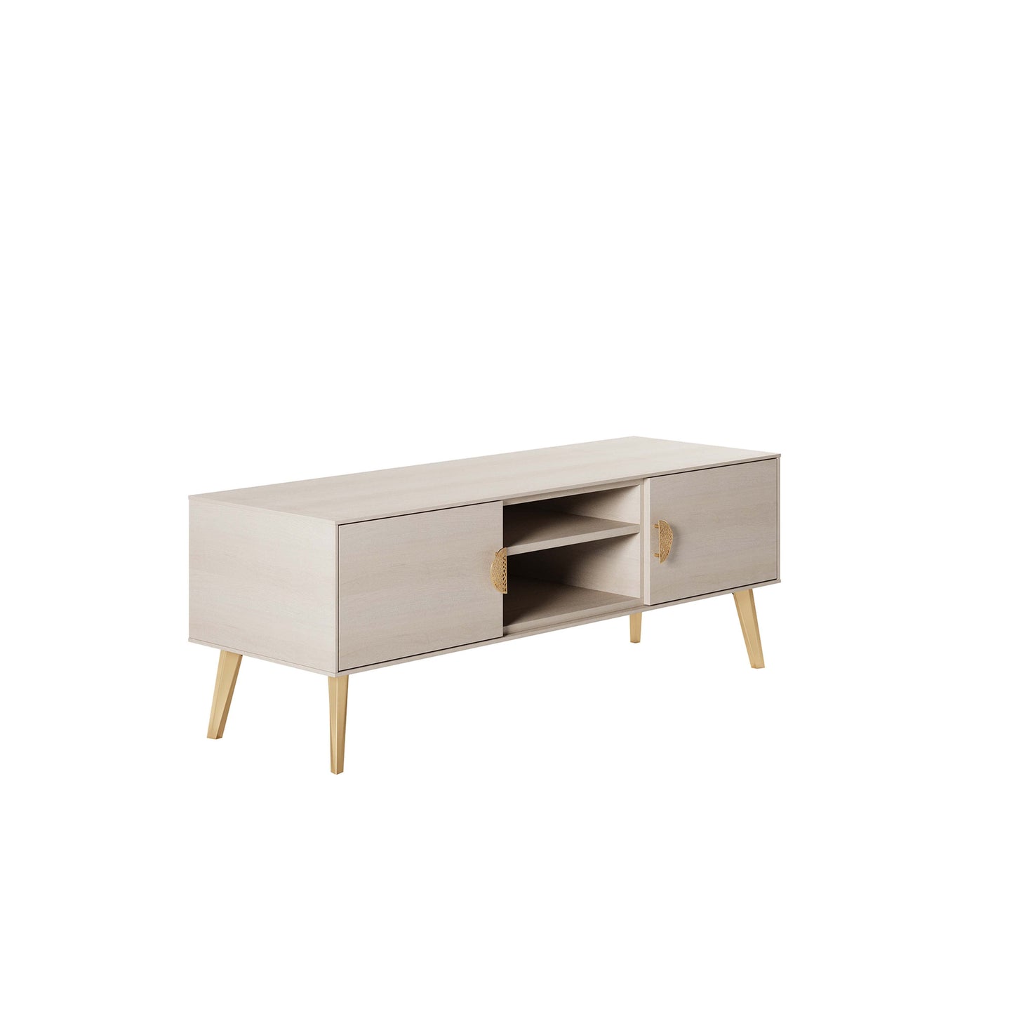 Manhattan Comfort Haley 56" White Mid-Century Modern TV Stand
