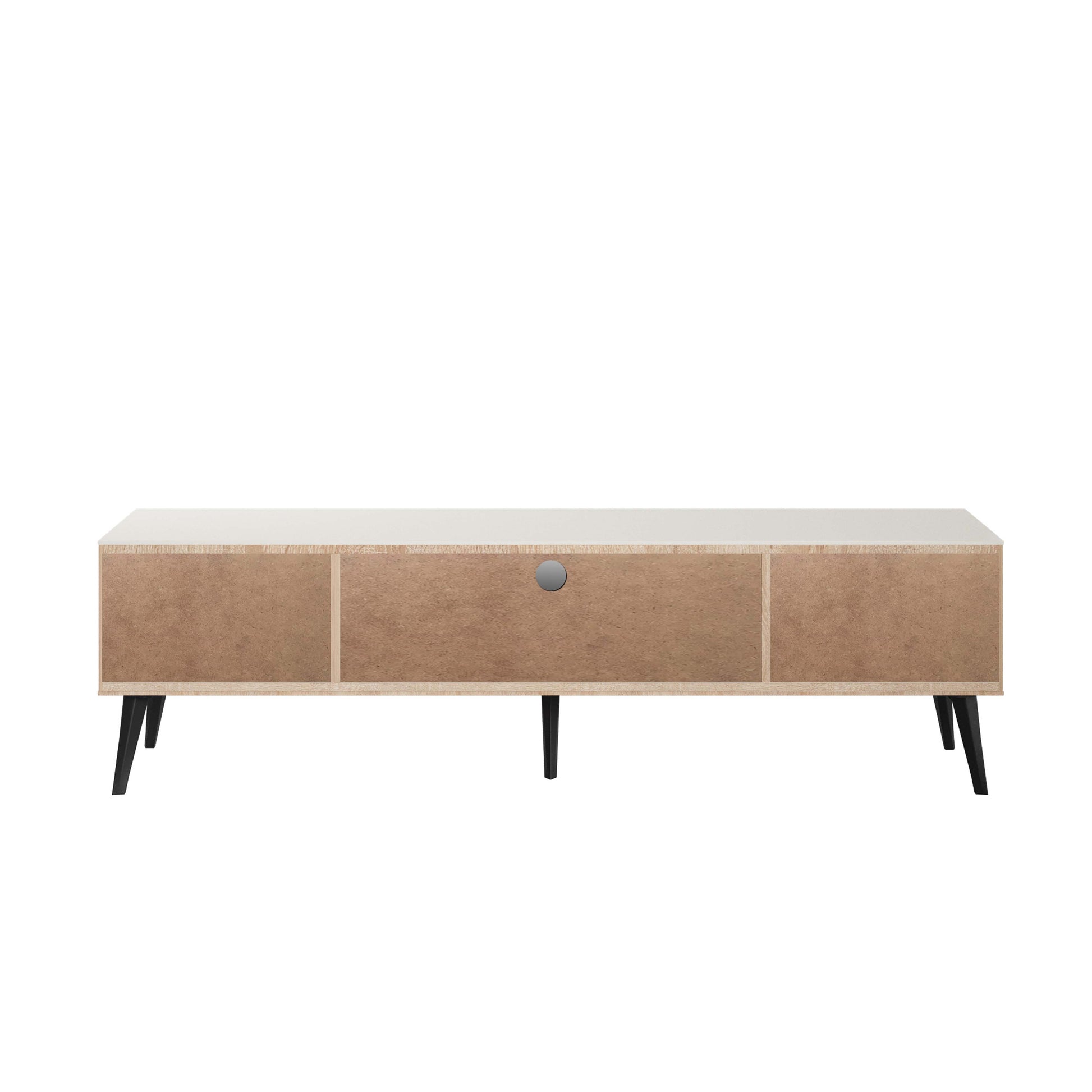 Manhattan Comfort Haley 71" Natural & Nude Mid-Century Modern TV Stand
