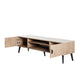 Manhattan Comfort Haley 71" Natural & Nude Mid-Century Modern TV Stand