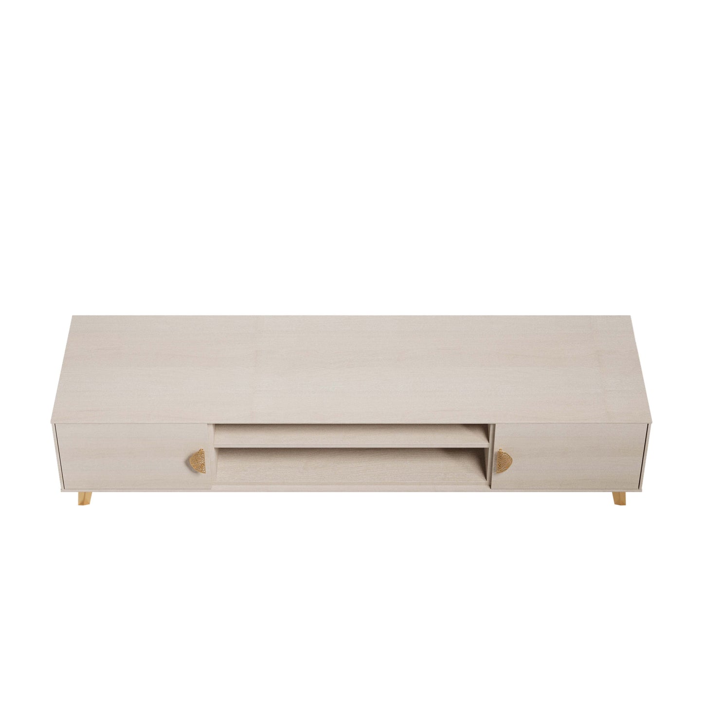 Manhattan Comfort Haley 71" White Mid-Century Modern TV Stand