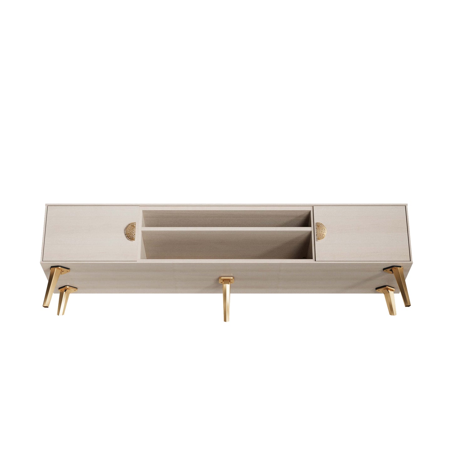 Manhattan Comfort Haley 71" White Mid-Century Modern TV Stand