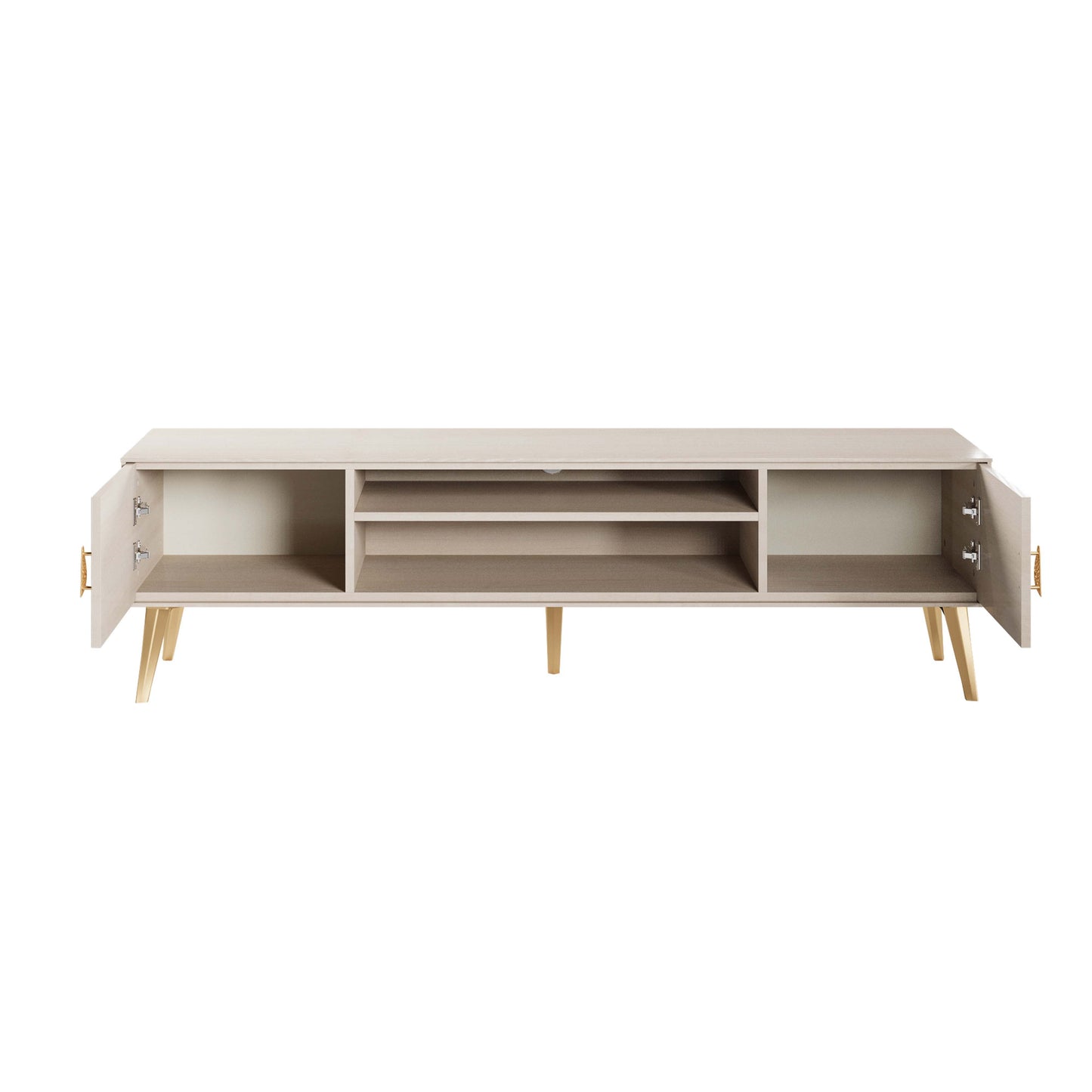 Manhattan Comfort Haley 71" White Mid-Century Modern TV Stand