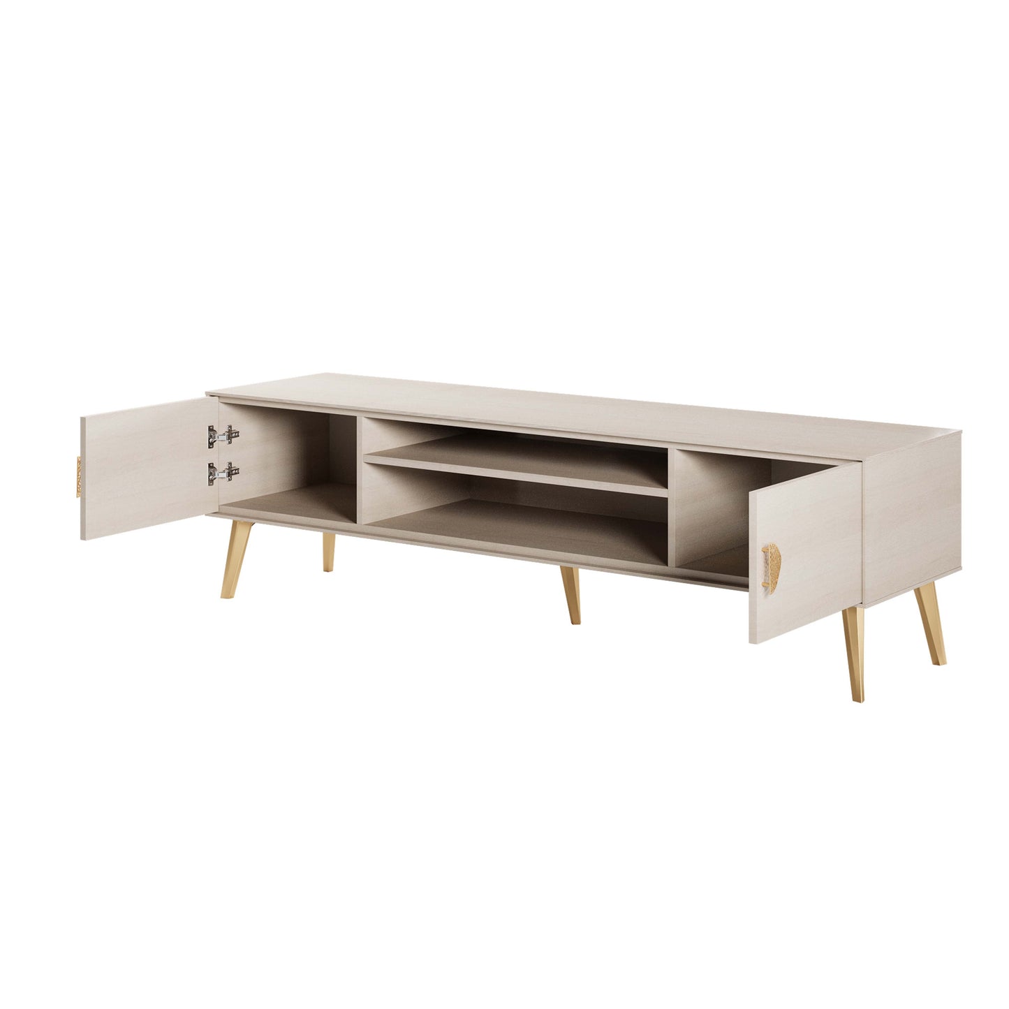 Manhattan Comfort Haley 71" White Mid-Century Modern TV Stand