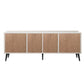 Manhattan Comfort Haley 79" Natural And Nude Mid-Century Modern Sideboard