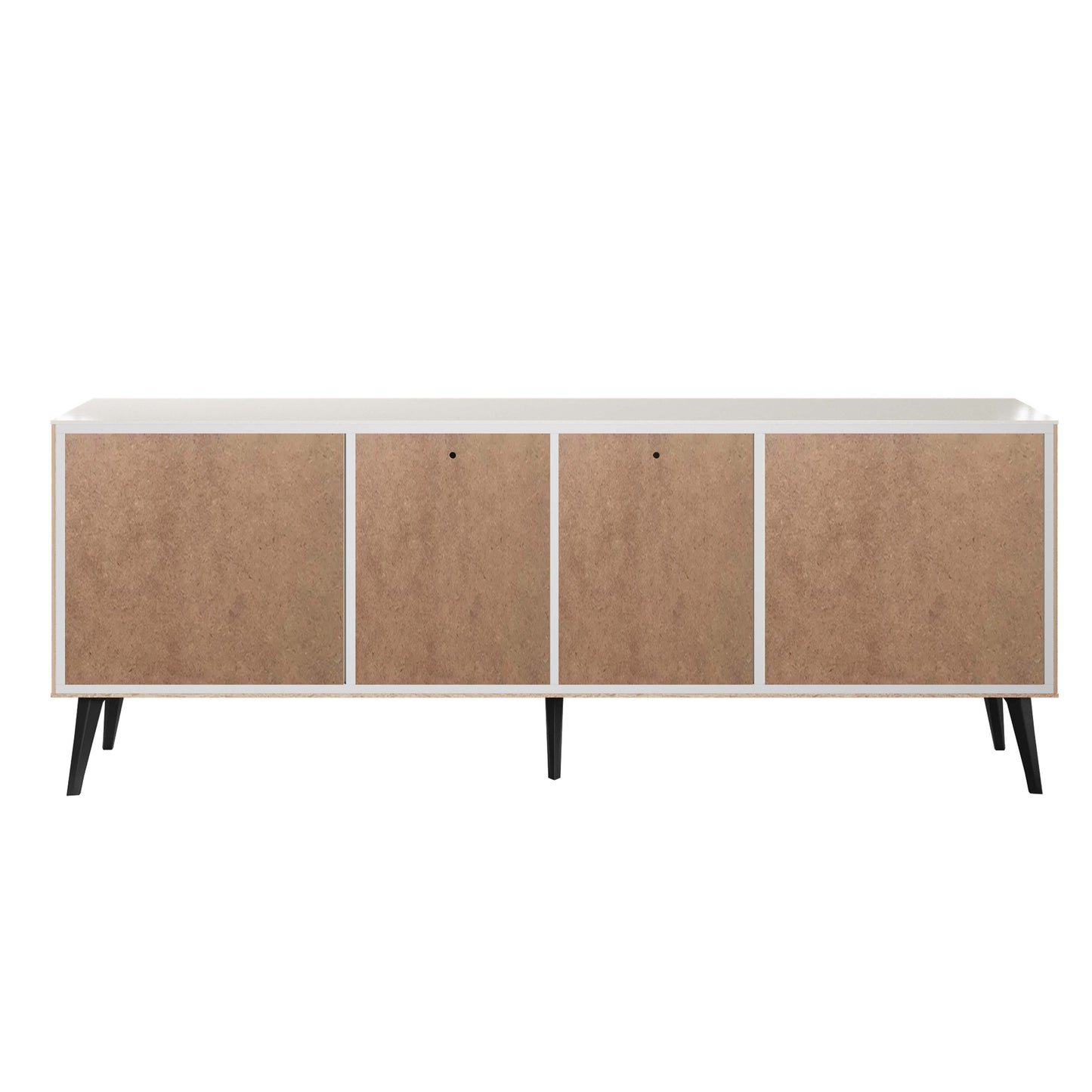 Manhattan Comfort Haley 79" Natural And Nude Mid-Century Modern Sideboard