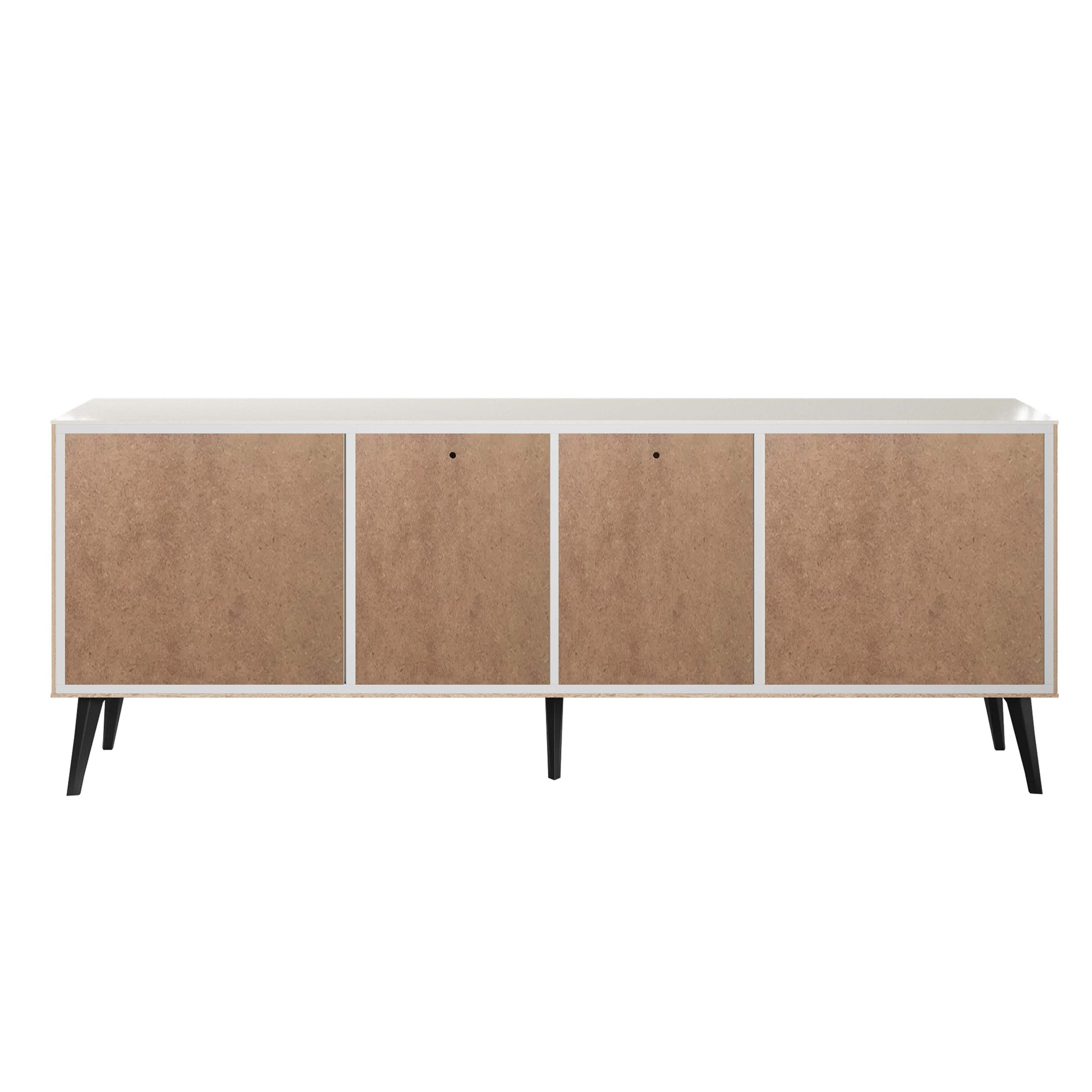 Manhattan Comfort Haley 79" Natural And Nude Mid-Century Modern Sideboard