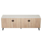 Manhattan Comfort Haley 79" Natural And Nude Mid-Century Modern Sideboard