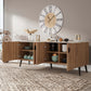Manhattan Comfort Haley 79" Natural And Nude Mid-Century Modern Sideboard