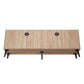 Manhattan Comfort Haley 79" Natural And Nude Mid-Century Modern Sideboard