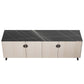 Manhattan Comfort Haley 79" White And Black Marble Mid-Century Modern Sideboard