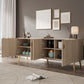Manhattan Comfort Haley 79" White Mid-Century Modern Sideboard