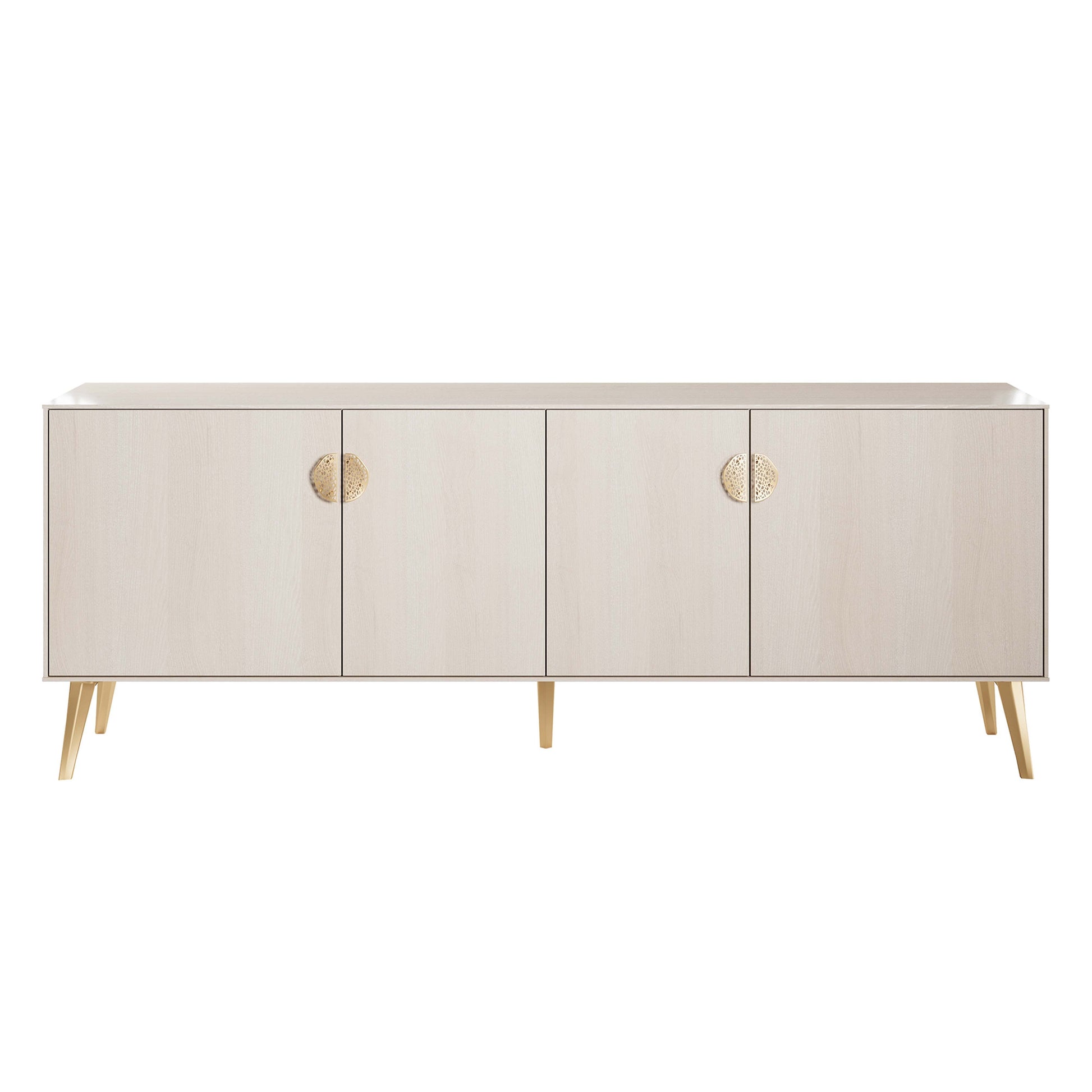 Manhattan Comfort Haley 79" White Mid-Century Modern Sideboard