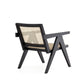 Manhattan Comfort Hamlet Accent Chair In Black & Natural Cane