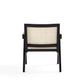 Manhattan Comfort Hamlet Accent Chair In Black & Natural Cane