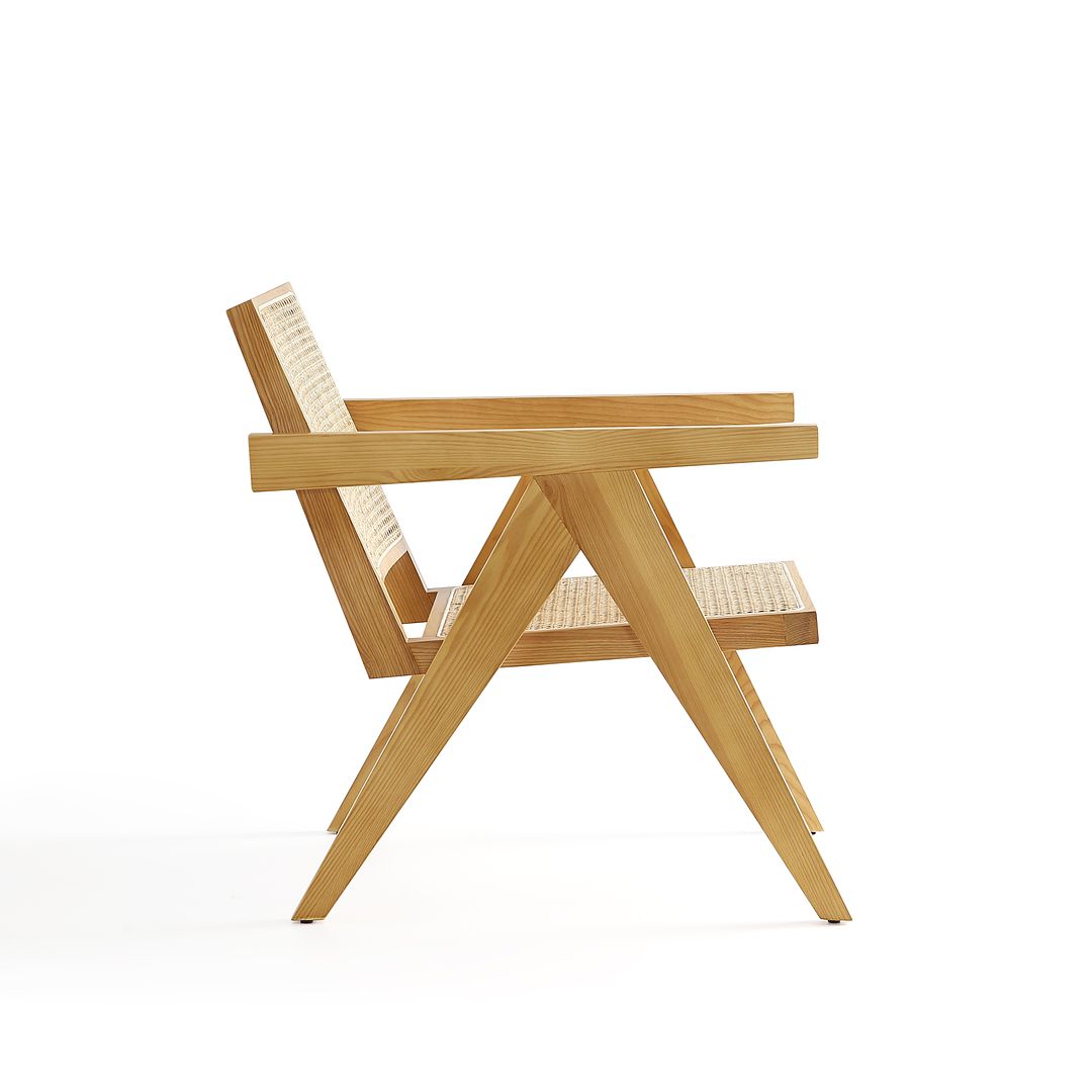 Manhattan Comfort Hamlet Accent Chair In Nature Cane