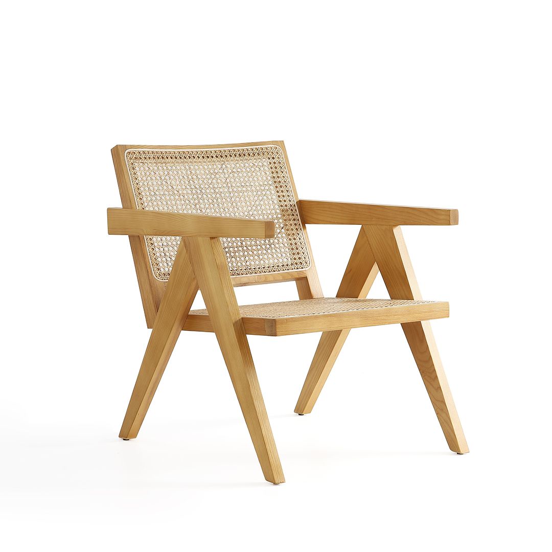 Manhattan Comfort Hamlet Accent Chair In Nature Cane