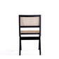 Manhattan Comfort Hamlet Black & Natural Cane Dining Chairs In A Set Of 4