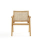 Manhattan Comfort Hamlet Nature Cane Accent Chair In A Set Of 2