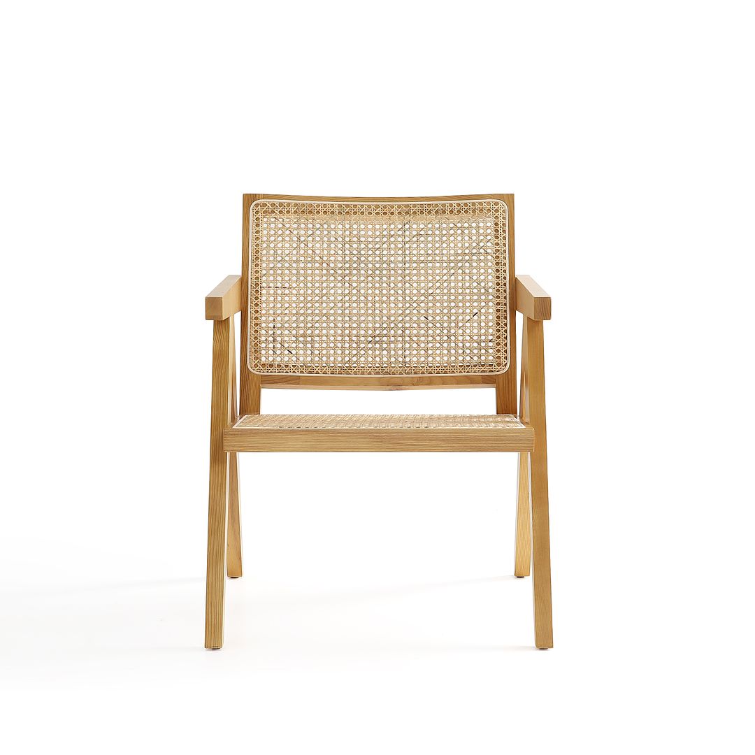 Manhattan Comfort Hamlet Nature Cane Accent Chair In A Set Of 2