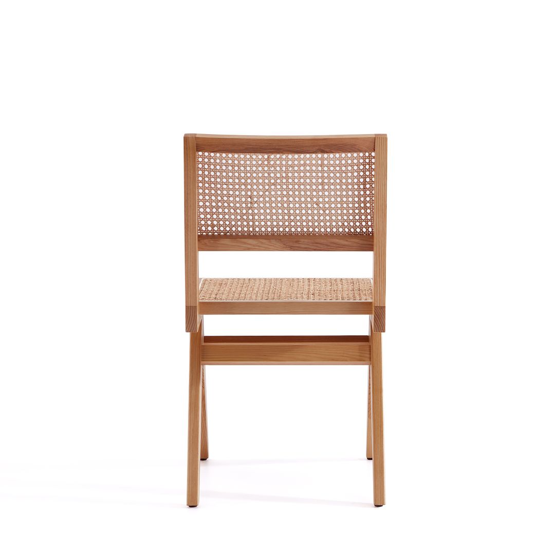 Manhattan Comfort Hamlet Nature Cane Dining Chairs In A Set Of 2