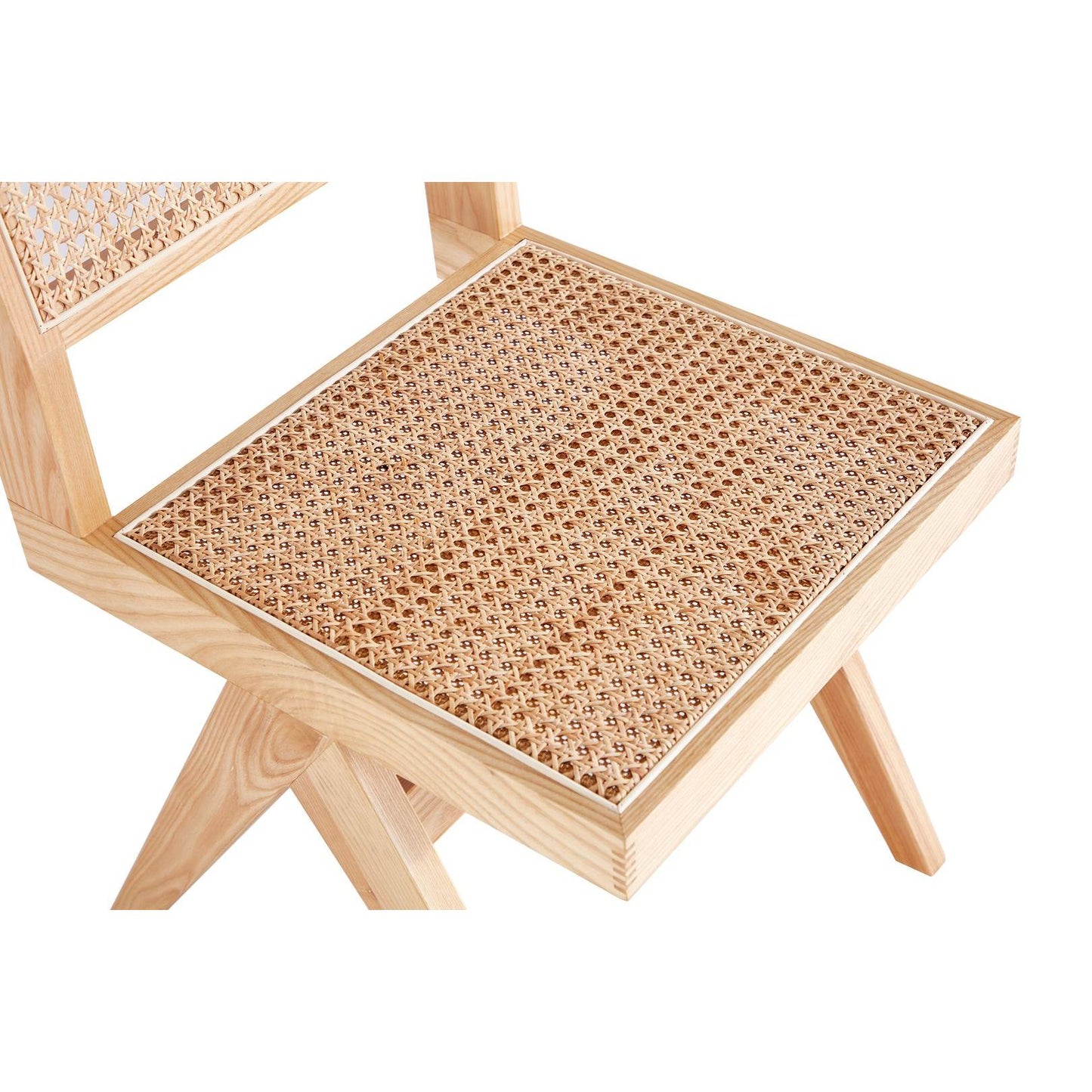 Manhattan Comfort Hamlet Nature Cane Dining Chairs In A Set Of 4