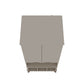 Manhattan Comfort Hampton 27" Off White Display Cabinet With 6-Shelves & Solid Wood Legs