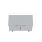 Manhattan Comfort Hampton 33" White Accent Cabinet With 2 Shelves & Solid Wooden Legs