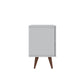 Manhattan Comfort Hampton 33" White Accent Cabinet With 2 Shelves & Solid Wooden Legs
