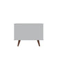 Manhattan Comfort Hampton 33" White Accent Cabinet With 2 Shelves & Solid Wooden Legs