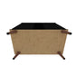 Manhattan Comfort Hampton 39" Black Buffet Stand Cabinet With 7 Shelves & Solid Wood Legs