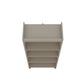 Manhattan Comfort Hampton 4-Tier Off White Bookcase Shelving Unit With Solid Wooden Legs