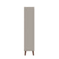 Manhattan Comfort Hampton 4-Tier Off White Bookcase Shelving Unit With Solid Wooden Legs