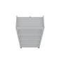 Manhattan Comfort Hampton 4-Tier White Bookcase Shelving Unit With Solid Wooden Legs