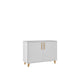 Manhattan Comfort Herald Double Side Cabinet With 2 Shelves In White
