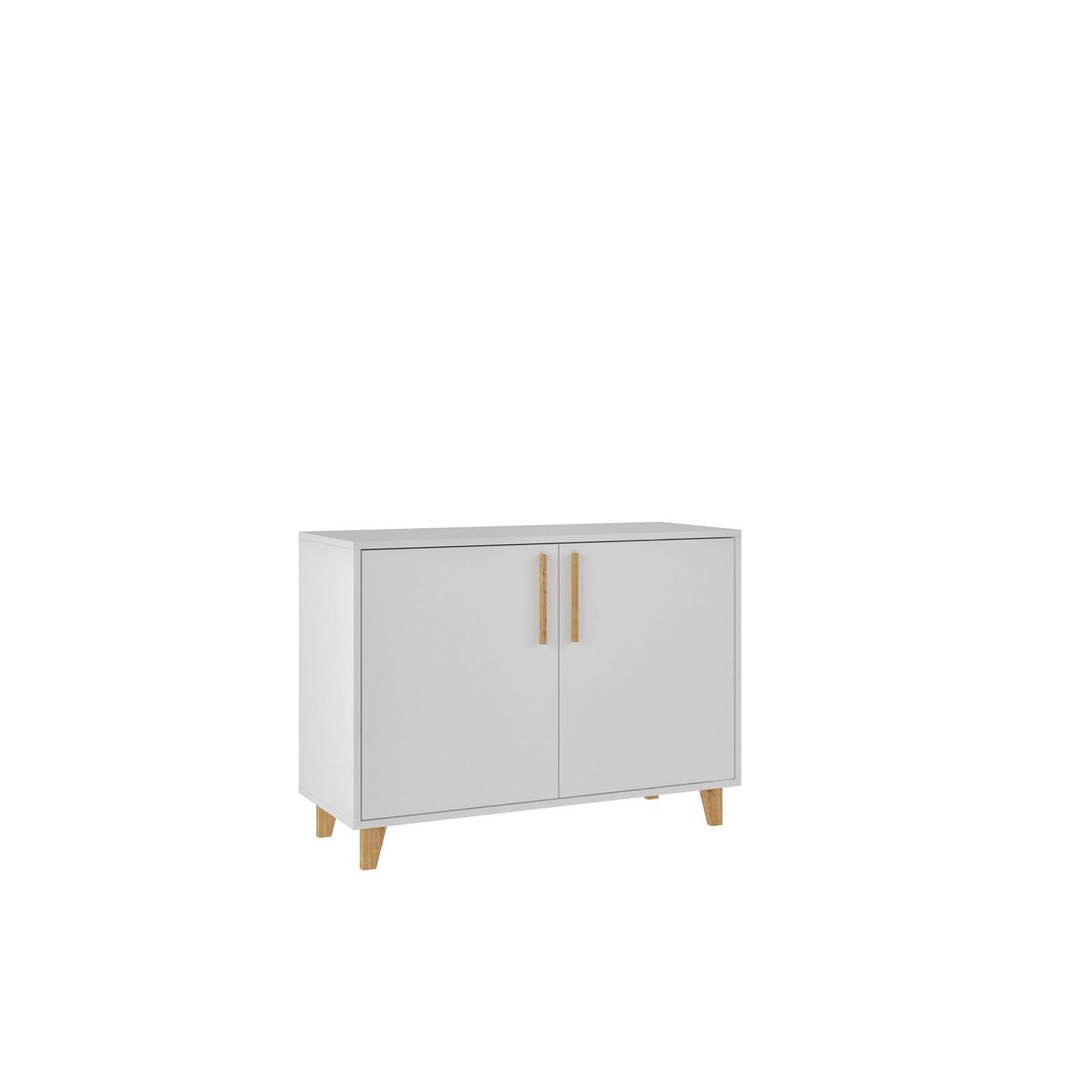 Manhattan Comfort Herald Double Side Cabinet With 2 Shelves In White