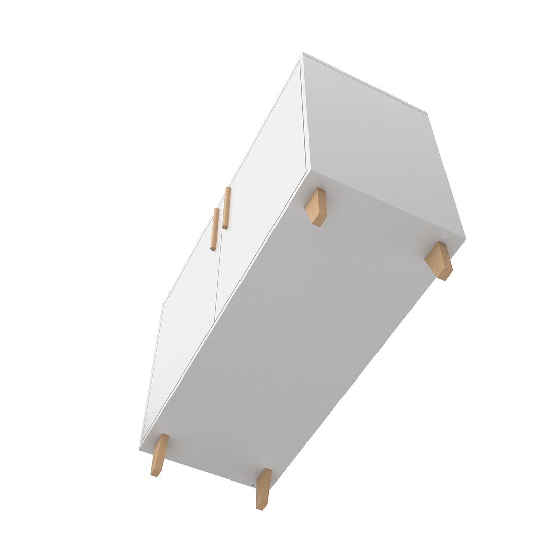 Manhattan Comfort Herald Double Side Cabinet With 2 Shelves In White