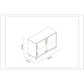 Manhattan Comfort Herald Double Side Cabinet With 2 Shelves In White