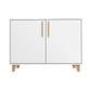 Manhattan Comfort Herald Double Side Cabinet With 2 Shelves In White
