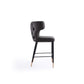 Manhattan Comfort Holguin 37" Counter Stool With Tufted Back Buttons In Gray
