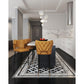 Manhattan Comfort Holguin 37" Counter Stool With Tufted Back Buttons In Saddle